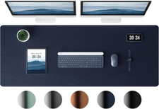 Leather Desk Pad Protector, Office Desk Mat, Large Mouse Pad, Laptop Desk Pad, N