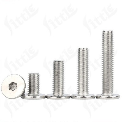 A2 Edelstahl Torx Socket Utrathin Flachkopf-Schrauben M1.6 M2 M2.5 M3 M4 M5-M8