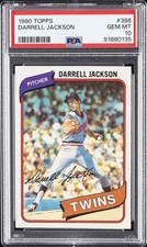 1980 TOPPS #386 DARRELL JACKSON PSA 10