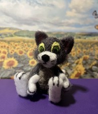Mini Needle Felted Cartoon “Tom” Cat