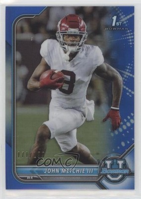 2021 Bowman U Chrome Prospects Blue Refractor 171/199 John Metchie III #47 2cm