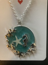Coastal Necklace Pendant Starfish Seahorse Ocean Tropical