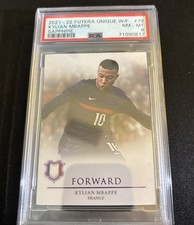 Kylian Mbappe - 2021-22 Futera Unique World Football  Sapphire #26/60   PSA 8
