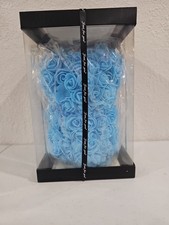 Blue Rose Teddy Bear Artificial Rose Flower Bear Gift