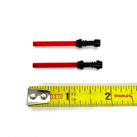 LEGO Star Wars Lightsabers Trans Red Black Hilts 2pc Sith Warrior Minifig 75025