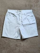 Vintage White Faded Glory Womens Jean Shorts 100 Cotton Made in U.S.A. Size 16W