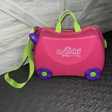 Melissa Doug Trunki Kids Ride-On Suitcase Carry-On Luggage pink purple green