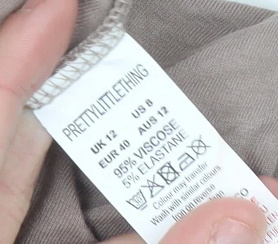 PrettyLittleThing Women’s Brown Wrap Tie Front Top UK 12 V-Neck - Image 4 of 4