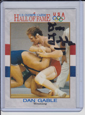 Dan Gable Autographed Card-Iconic Olympic Wrestler-1972 Olympic Gold Medal-Iowa!