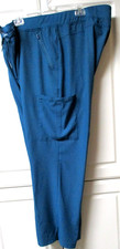 Med Couture Insight Scrub Pants Womens 2XL Caribbean Blue Pockets Cargo  2702