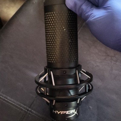 HyperX QuadCast USB Condenser Microphone with Shock Mount, Black