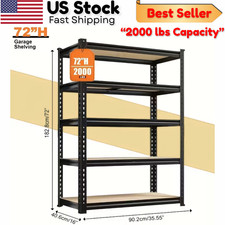 Heavy Duty 5-Tier Metal Shelving Unit 2000LBS Adjustable Garage Storage Rack