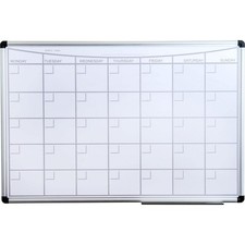 Viztex Magnetic Monthly Planner Dry Erase Board with Aluminium Frame 36 x 24