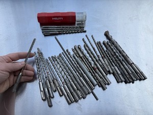 Hilti & ANSI Large Lot of 30+ hammer drill bits New & Used Huge Retail Value!!!