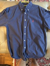 Youth Size 12/14 Polo Ralph Lauren Navy Button Down Shirt for Boys
