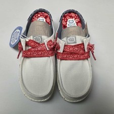 Hey Dude Women's Wendy Slip Americana Paisley White/Multi NIB 2026