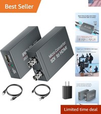 SDI to HDMI Converter with SDI Loop Out, 3G-SDI to HDMI Adapter Video Audio C...