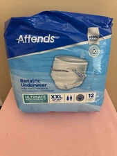 ATTENDS Bariatric Underwear Size XXL 12 Count Latex Free