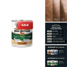 Varathane Triple Thick Spar Urethane 3X Thicker OneCoat Coverage Exterior Wood