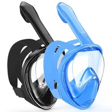 Kids Snorkel Mask Full Face, Snorkeling Gear for Kids with Camera Mount, 180 ...
