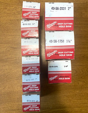 Milwaukee Deep Cutting Hole Saw Lot Assorted Sizes 2”, to 7/8” quantity 9