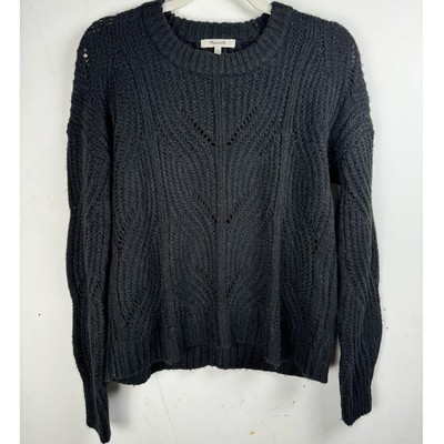 Madewell Chunky Knit Alpaca Wool Blend Preppy Minimalist Classic Sweater XS 