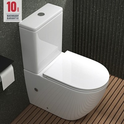 Stand WC spülrandlos Toilette Stand wc mit spülkasten Soft-Close WC-Sitz S179T