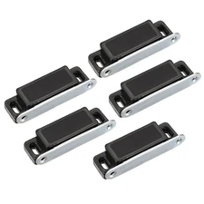 5Pcs Door Cabinet Magnetic Catch, Magnet Latch Closure ABS Black 73mm Length