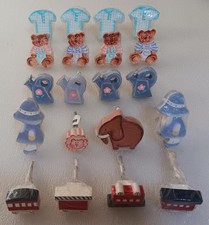 Die-Cut Wooden Hand-Painted Drawer Knobs Pulls -Lot of 20-Signed by Artist -NEW