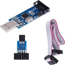 51 AVR USB ISP ASP Microcontroller Programmer Downloader with Cable + 10Pin to 6