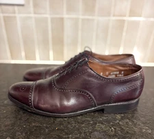 Allen Edmonds Mens Stratton Cap Toe Brogue Dark Brown Oxford Shoes Size 9D