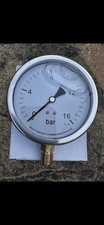 Bailey and Mackey Pressure Gauge 4" 0-16 bar Brand New 3/8 Thread 