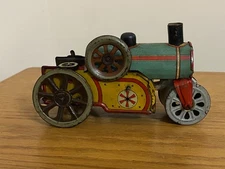 Orobr Tin Wind-up Steam Road Roller Toy Vintage Germany VA-17