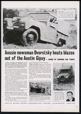 1959 Austin Gipsy 4wd off road vehicle Harold Dvoretsky photo vintage print ad