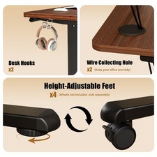 Ergomaker Electric Standing Desk Adjustable Sit Stand Gaming Table 80cm Brown — image 8