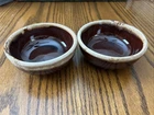 Vintage McCoy Brown Drip Cereal Soup Bowls 5” USA Set Of 2