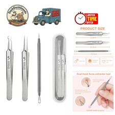 Effective Milia  Acne Remover Tweezers Kit  Surgical Stainless Steel Finish