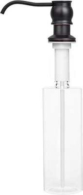 Dispensador de jabón para fregadero de cocina negro mate, recambio desde arriba.