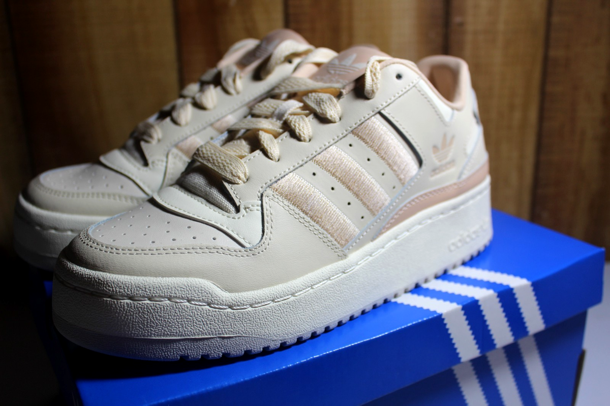 Adidas Women's FORUM BOLD STRIPES 'Wonder White Halo Blush' Shoes