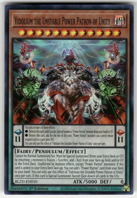 Vidolium Unstable Power Patron -BLZD-EN010 - Super Rare - Blazing Dominon - NM/M