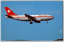 BALAIR AIRBUS A310-322 @ ZURICH 1986 aviation aircraft Postcard