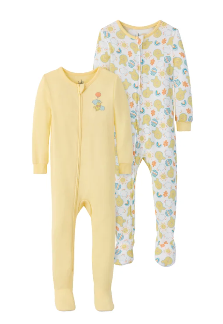 Disney Baby Winnie the Pooh 2-Pack Footed Pajamas