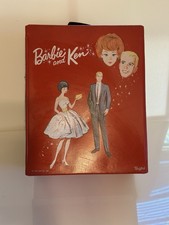 Vintage 1963 Barbie and Ken Red Vinyl Doll Carrying Case Trunk
