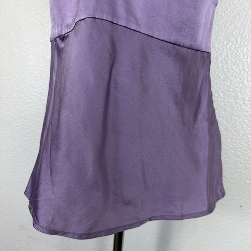 Vintage Y2K Express Top Women Medium Fairy Purple Silk Satin Babydoll Coquette - Picture 5 of 13