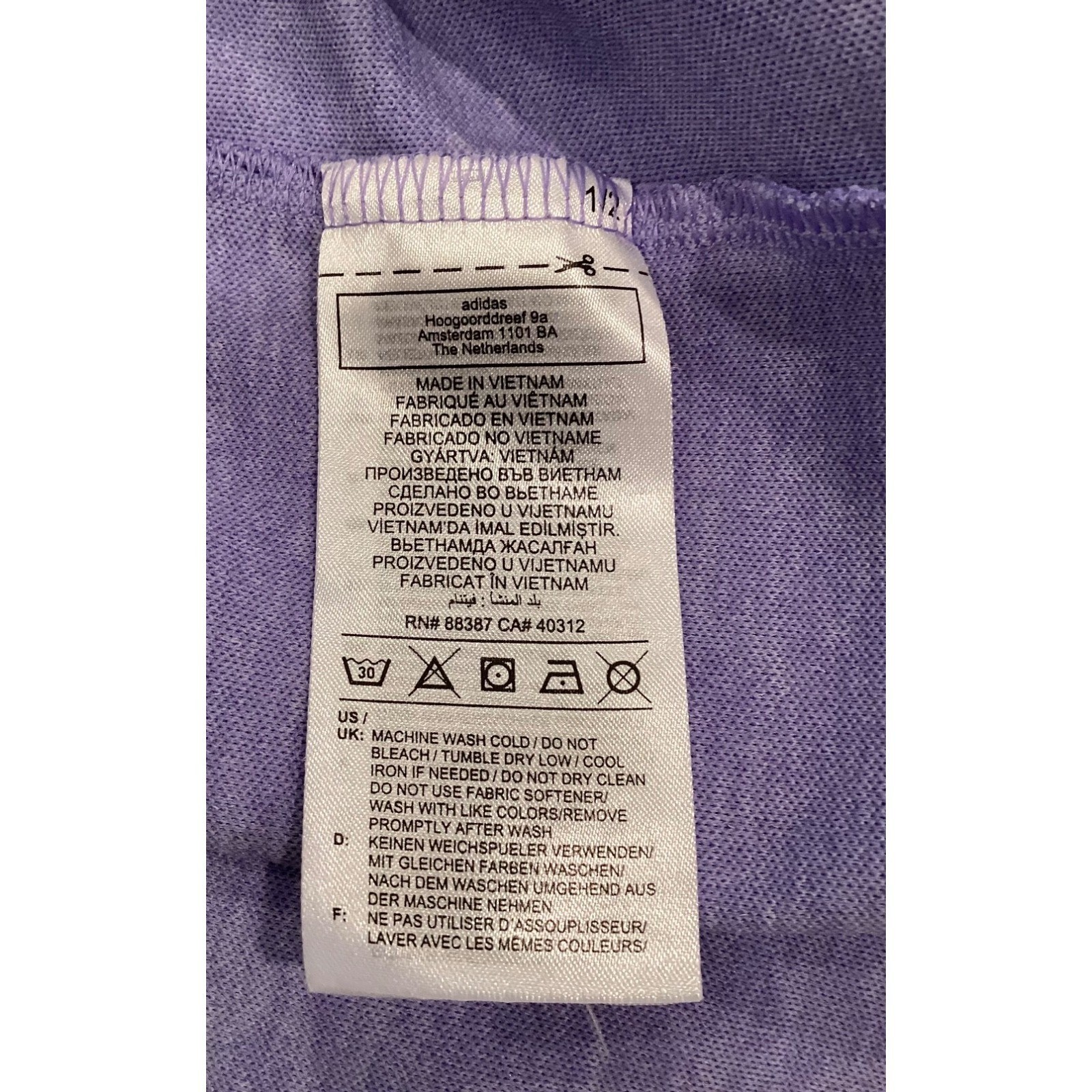 SALE Adidas Golf Polo Shirt Men's Lavender Purple White Logo - size XL - Image 4