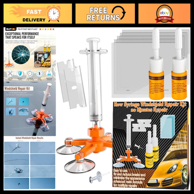 #ad quot;Windshield Repair Kit for Chips amp; Cracks Instant Fix High Pressure Resin Du $26.09