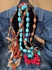 Natural stone and resin Jewelry Lot Vintage Costume  Wearable 9 items