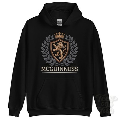 MCGUINNESS FANTASY WAPPEN HOODIE Neuheit Parodie Familienname Wappen