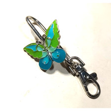 Blue Butterfly Purse Protector Luggage Purse Clip Retro Design