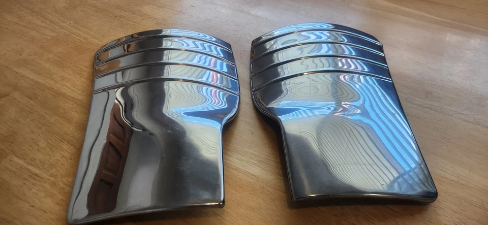 Nos Vintage Pontiac 1948 Torpedo! 25 & 27 Deluxe Chrome Stone Guards Rare!👀  - Image 2 of 4